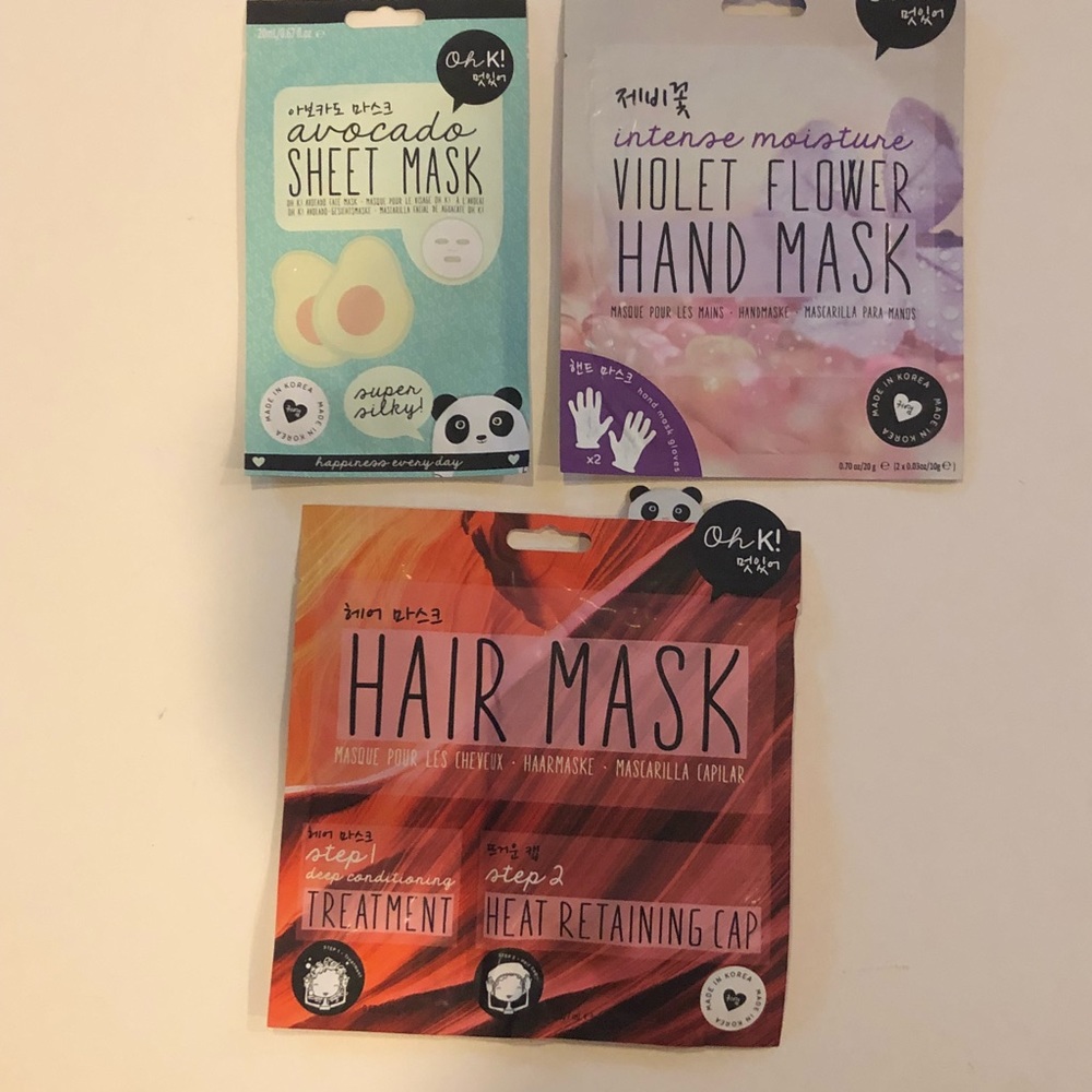 Oh K! Korean Beauty bundle hair face hands new